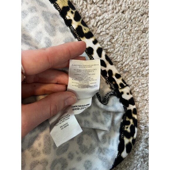 Jones New York Signature Woman Leopard Print Turtleneck Top Size 1X 100% Cotton - Picture 8 of 8